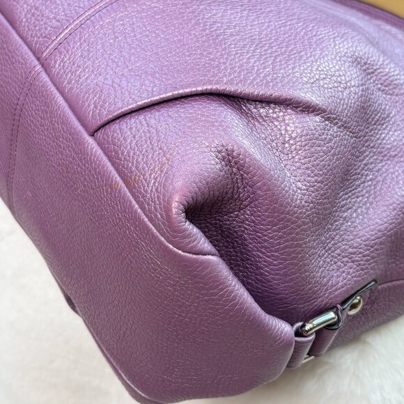 Coach Brooke Convertible Purple Soft Pebbled Leather Hobo/Shoulder Bag - Picture 7 of 16